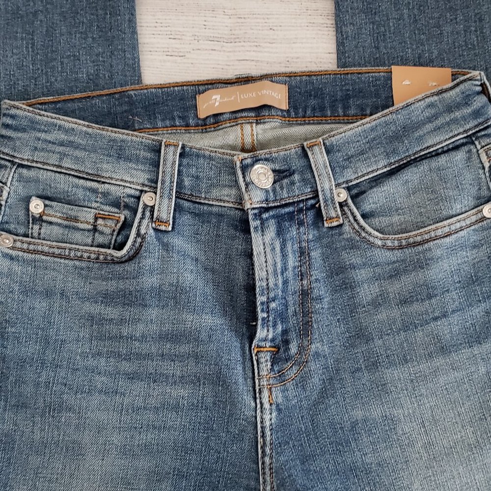 NWT 7 For All Mankind Mid Rise Ankle Skinny in Sloan Vintage - Picture 6 of 9